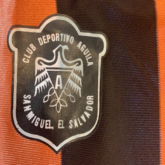 Men’s S Orange and Black Soccer Jersey - Picture 2 of 4